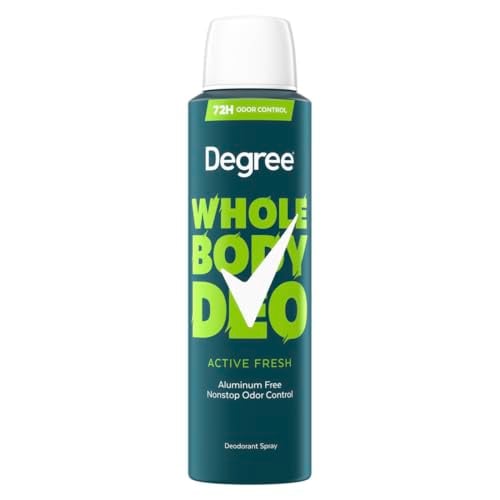 Degree Men Active Fresh 72H Deodorant Spray, Aluminum-Free, 4 oz