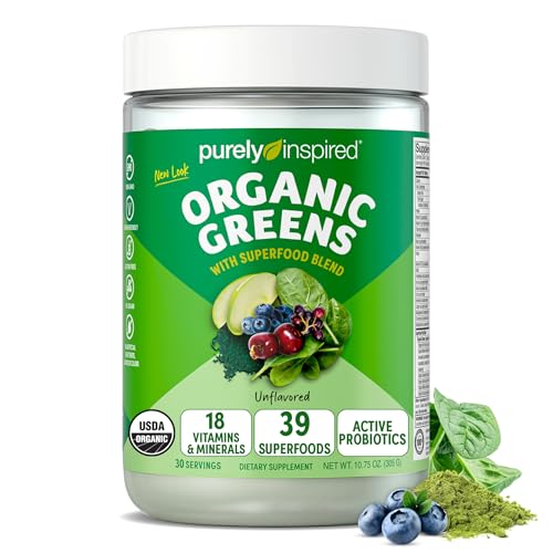 Organic Greens Powder Superfood Mix – Vegan, Gluten-Free, Probiotics