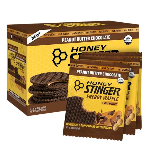 Honey Stinger Peanut Butter Chocolate Energy Waffles, 16-Pack