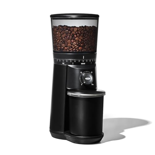 OXO Brew Conical Burr Grinder – Matte Black, One-Touch Grind