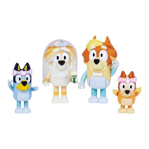 Bluey Wedding Pack: Uncle Rad, Frisky, and Bingo Figures