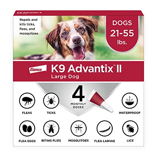 K9 Advantix II Flea & Tick Treatment for Large Dogs, 4-Month Supply