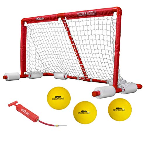 GoSports Floating Water Polo Set with Goal and 3 Balls