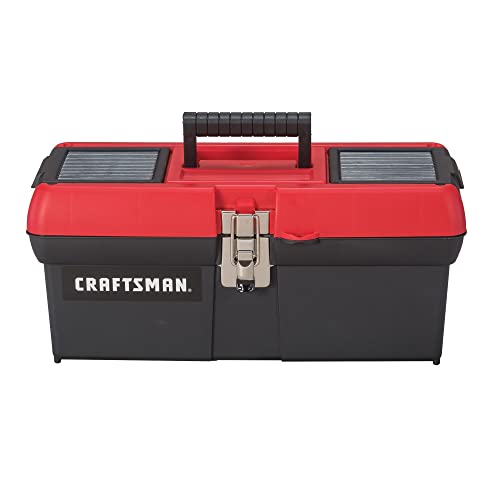 Lockable 16″ CRAFTSMAN Tool Box, Red/Black