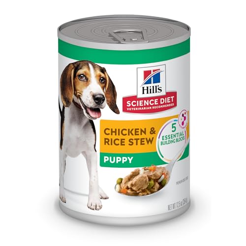 Hill’s Science Diet Puppy Wet Food, Chicken & Rice, 12×12.5 oz
