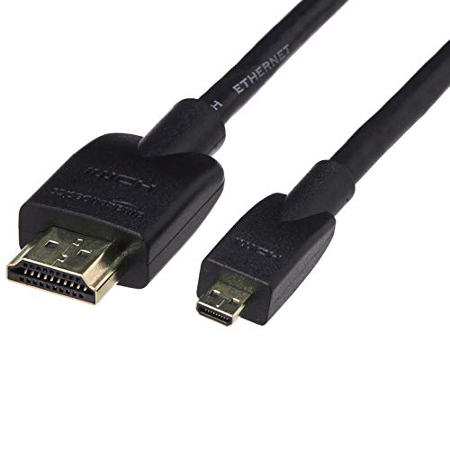 Amazon Basics 6ft Micro HDMI to HDMI Cable, 4K@60Hz