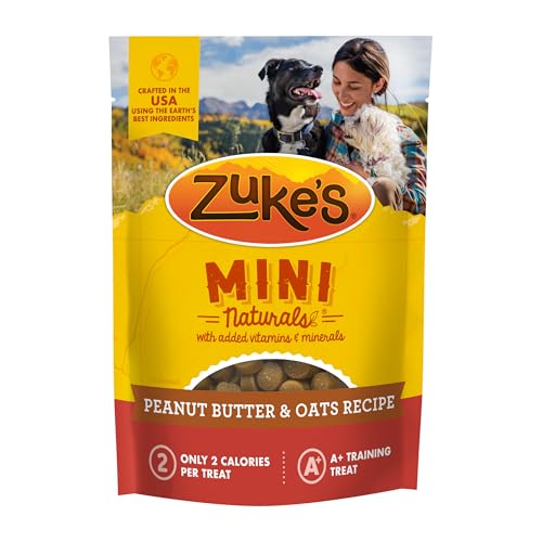 Zuke’s Mini Dog Training Treats, Peanut Butter, 16 oz. Bag