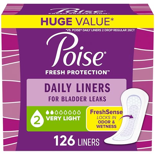 Poise Incontinence Liners, Light Absorbency, 126 Count