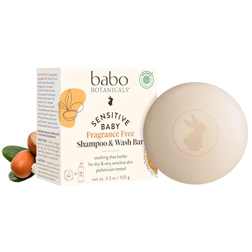 Babo Botanicals Sensitive Baby Fragrance-Free Shampoo & Wash Bar