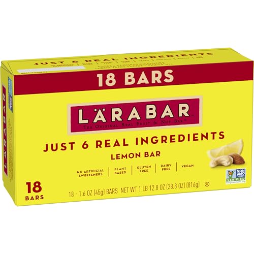 Larabar Lemon, Gluten-Free Vegan Bars, 1.6 oz, 18 Pack