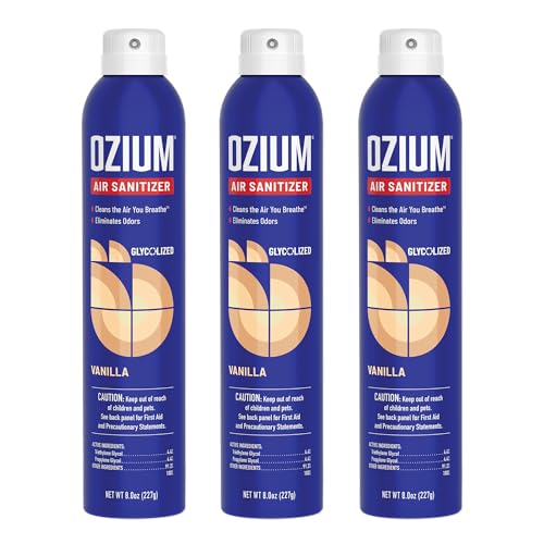 Ozium 8oz Air Sanitizer Vanilla Scent – 3 Pack