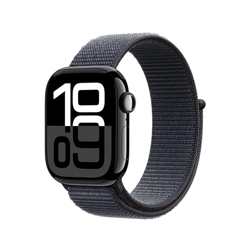 Apple Watch Series 10, GPS 42mm, Jet Black, Ink Sport Loop