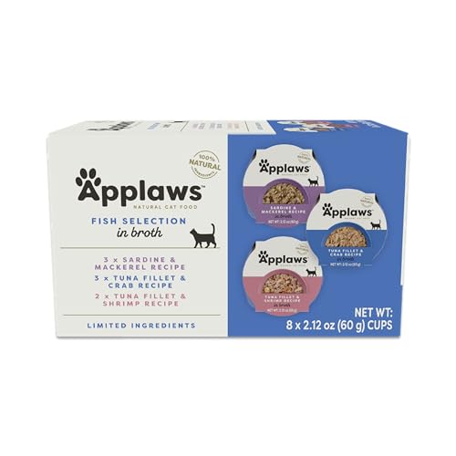 Applaws Natural Wet Cat Food, Fish Variety, 8 Pack