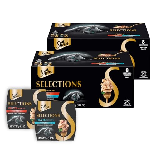 Sheba Filets Wet Cat Meal Chicken/Tuna, 1.3 oz, 16 Cups