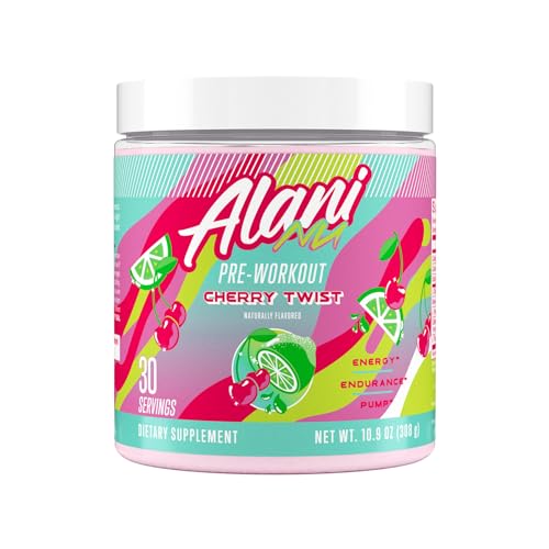 Alani Nu Cherry Twist Pre Workout, 30 Servings, Sugar-Free