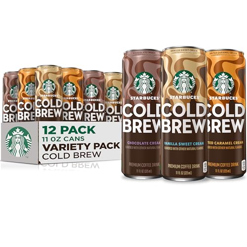 Starbucks Cold Brew 3-Flavor Variety Pack, 11 fl oz Cans (12)