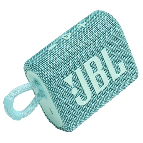 JBL Go 3 Portable Bluetooth Speaker, Waterproof, 5-Hour Playtime (Teal)