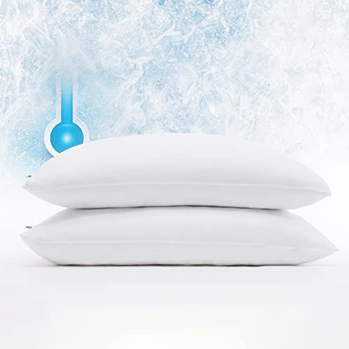 Serta Cooling Pillow Protectors, King, 2-Pack, White