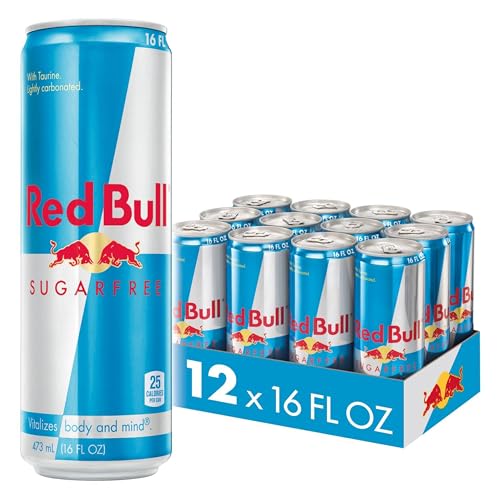 Red Bull Sugar Free Energy Drink, 16oz, 12-Pack