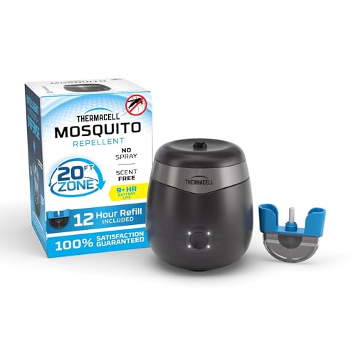 Thermacell E-Series Rechargeable Mosquito Repeller, 20′ Protection, DEET-Free