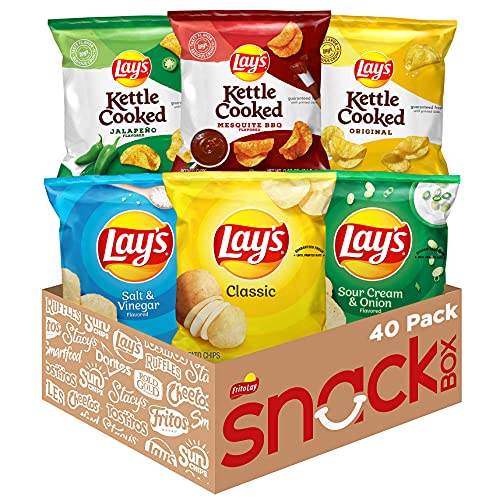 Lay’s Regular & Kettle Chips, Variety Pack (40)