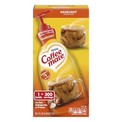 Nestle Coffee Mate Hazelnut Liquid Creamer, Non-Dairy, 50.7 oz