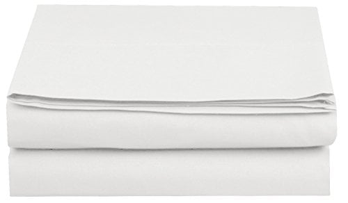 Elegant White Queen Flat Sheet, Wrinkle-Free, 1500 Thread Count