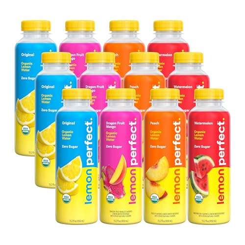 Lemon Perfect Variety Pack, Zero Sugar Lemon Water, 12-Pack