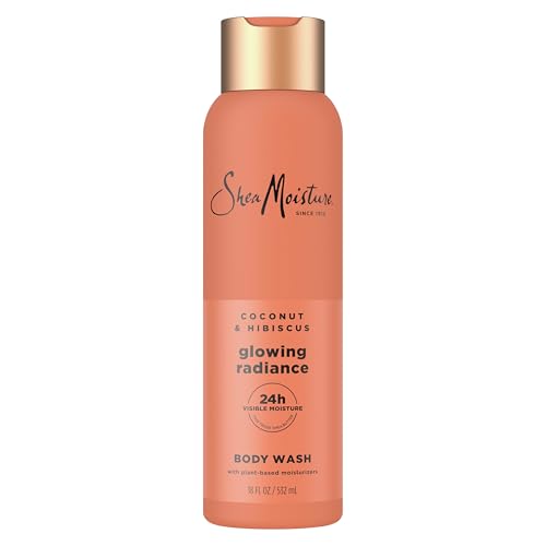 SheaMoisture Coconut Hibiscus Body Wash for Radiant Skin 18 oz