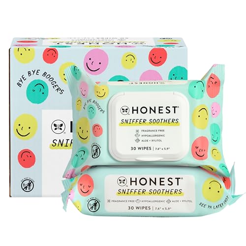 The Honest Company Hypoallergenic Snot Removing Wipes, 60 Count