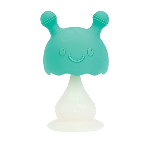 Nuby Silicone Teether with Suction Base for Babies 3+ Months