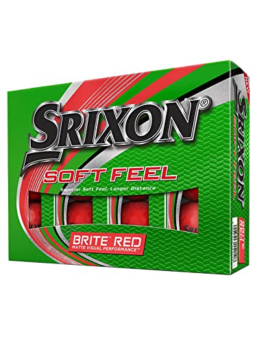 Srixon Soft Feel Golf Balls, 12-Pack, Brite Red