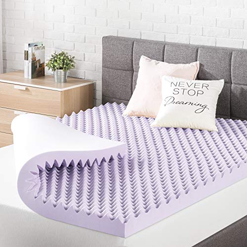 3″ Lavender Memory Foam Mattress Topper, CertiPUR-US, Full Size