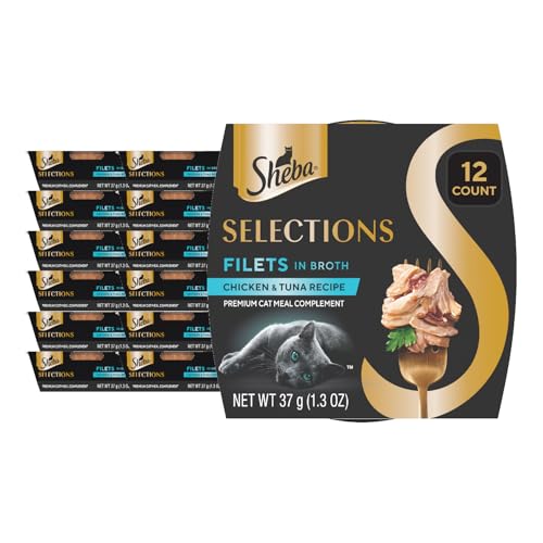 Sheba Chicken & Tuna Wet Cat Filets, 12 Pack