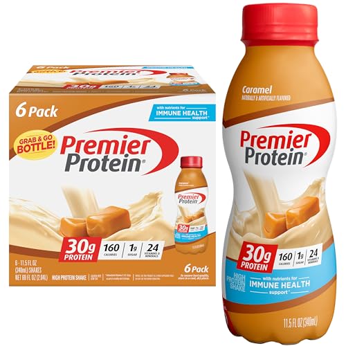 Premier Protein Caramel Shake, 30g Protein, 11.5 fl oz, 6-Pack