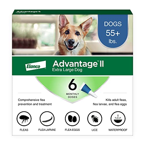 Advantage II Flea Treatment for Dogs 55+ lbs, 6-Month Supply