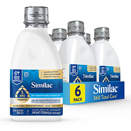 Similac 360 Total Care Infant Formula, Non-GMO, 32oz, 6 Pack