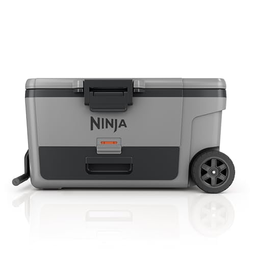 Ninja FrostVault 65QT Wheeled Cooler, Slate Gray, Long-lasting Ice Retention