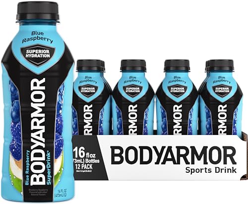 BODYARMOR Blue Raspberry Sports Drink, 16oz, Pack of 12