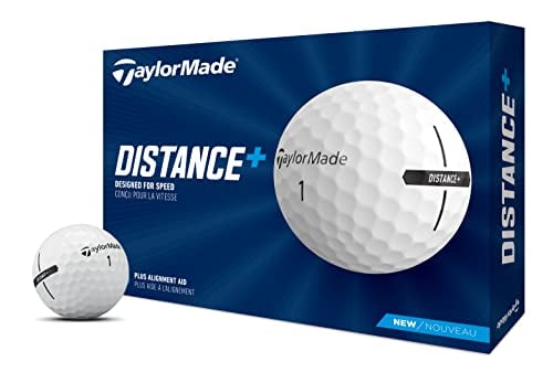TaylorMade Distance+ 2021 Golf Balls, Dozen, White