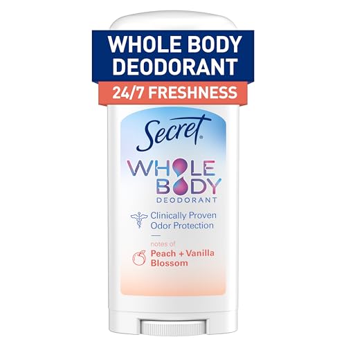 Secret Peach & Vanilla Aluminum-Free Deodorant, 72 HR Protection 2.4 oz