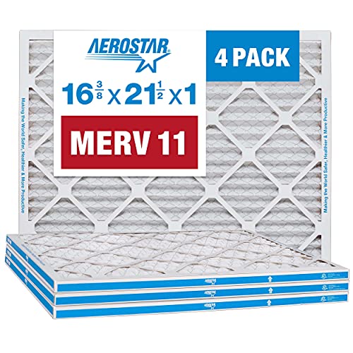 Aerostar MERV 11 Air Filters 16.375×21.5×1, 4-Pack