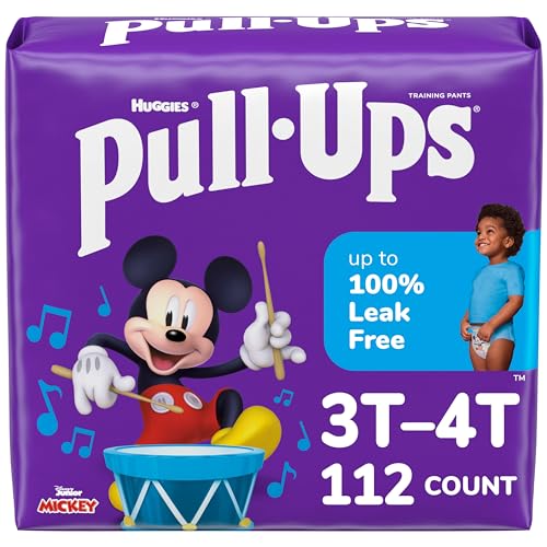 Pull-Ups Boys’ Training Pants, Size 3T-4T, 112 Count