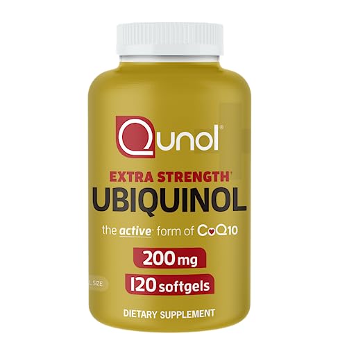 Qunol Ubiquinol CoQ10 200mg, Heart Health Supplement, 120 Softgels