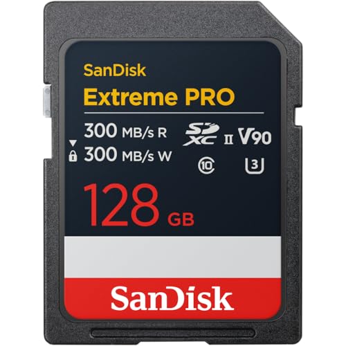 SanDisk 128GB Extreme PRO SDXC 300MB/s V90 Memory Card