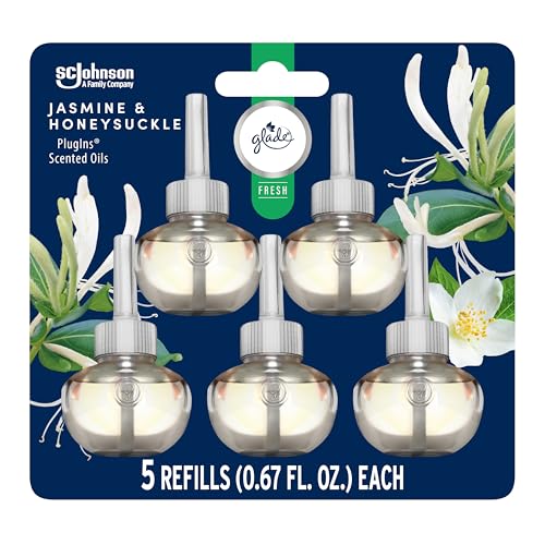 Glade Jasmine & Honeysuckle Air Freshener Refills, 5 Pack