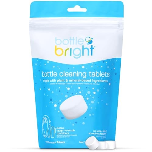 Bottle Bright Cleaning Tablets – 78 Pack for All Bottle Types