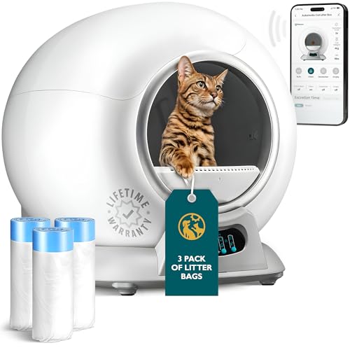 Smart Self-Cleaning Litter Box with App Control & Odor Removal