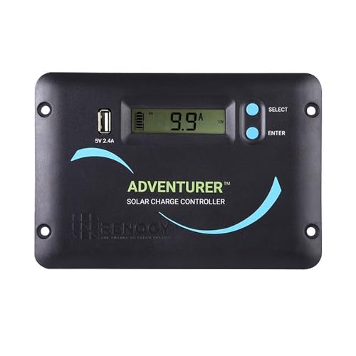 Renogy 30A PWM Solar Charge Controller, LCD Display, Black