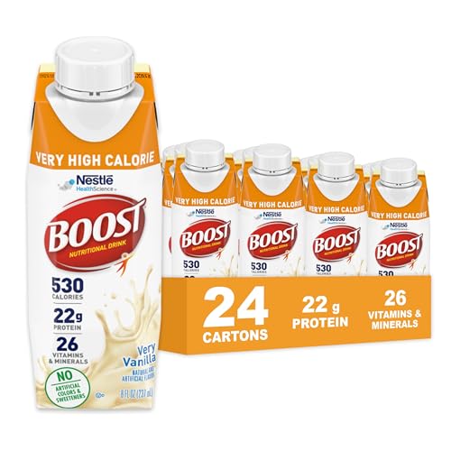 Boost High Calorie Vanilla Drink – 22g Protein, 8oz, 24 Pack
